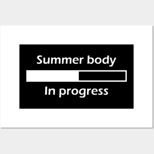 Summer Body In Progress - White Posters and Art